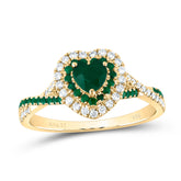 1/5CTW-DIA ANA M 1/5CTW-RD-EM 4.5MM HT-EM NAT GEM DOUBLE HALO BRIDAL RING